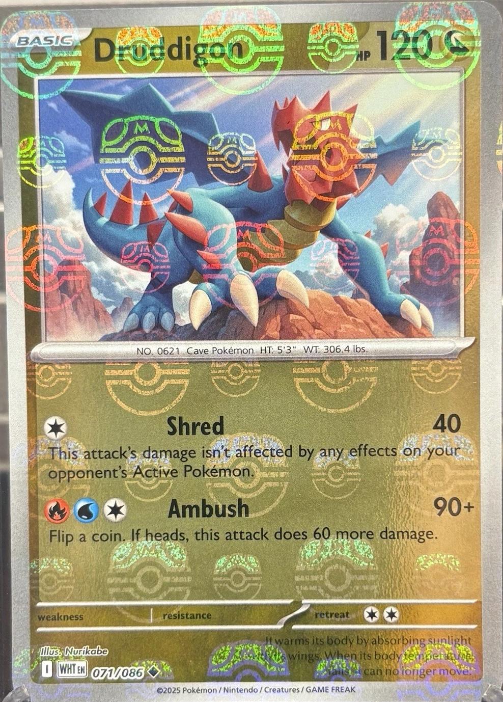 White Flare Druddigon [Master-Ball] Pokémon card